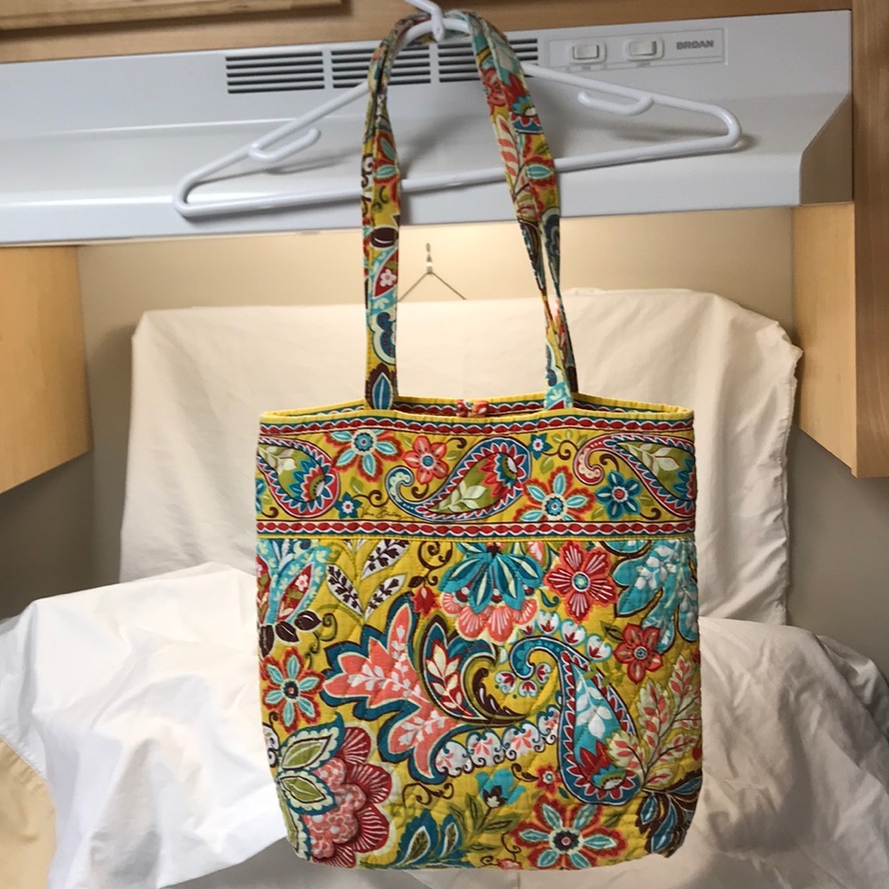 VERA BRADLEY.  Tote bag.  Yellow/multi-color.